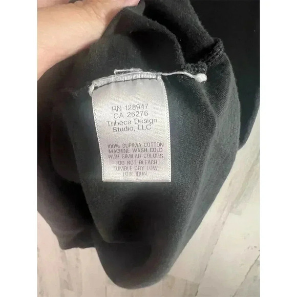 Nili Lotan Women's Black Graphic Muscle Tee "Wish You Were‎ Here" Size S - Picture 8 of 8